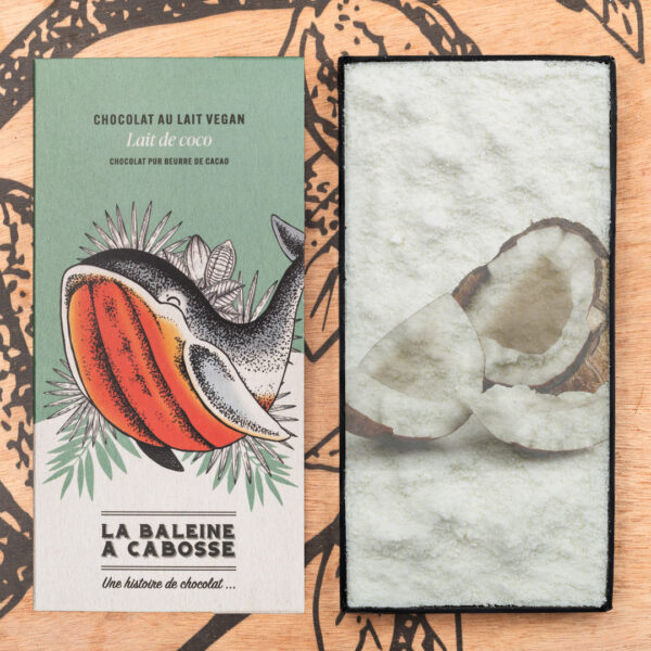 Tablette de chocolat au lait 45% de cacao, vegan