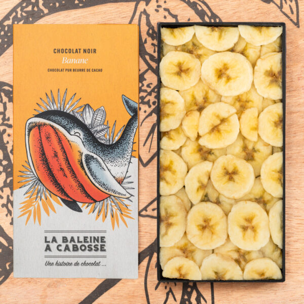 Tablette de chocolat noir 65% & banane