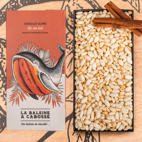 Tablette Chocolat blanc au riz au lait